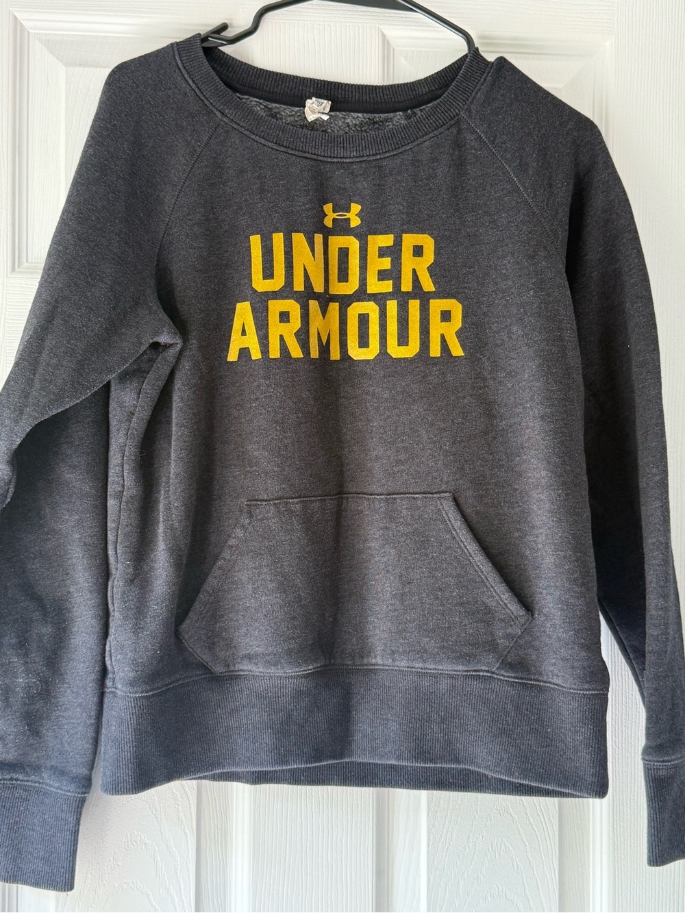 Under Armour Charcoal Crewneck Sweatshirt with Gold Logo